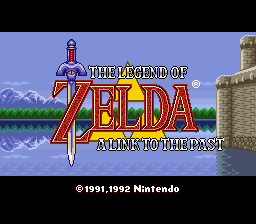 The Legend of Zelda: A Link to the Past Title Screen